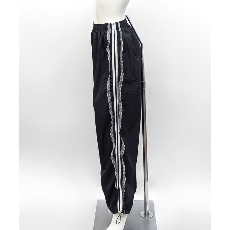 ワイドパンツ サイドライン トリミング ジーンズ コットン 1868 ワイドパンツ サイドライン トリミング ジーンズ コットン 1868