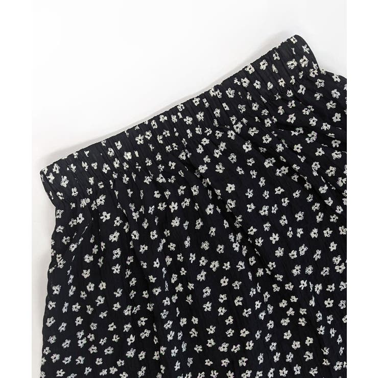 花柄サイドスリットフレアロングスカート ウエストゴム ティアードスカート | Riff | 詳細画像29 