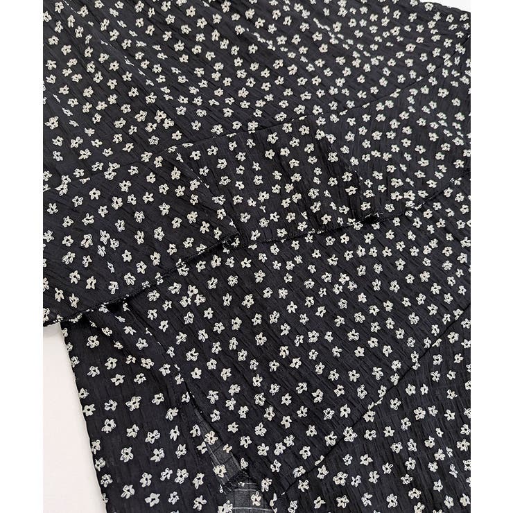 花柄サイドスリットフレアロングスカート ウエストゴム ティアードスカート | Riff | 詳細画像30 