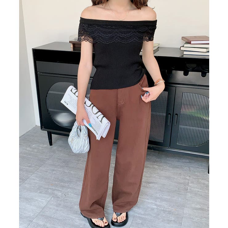 オフショルレースフリルトップス 2WAY フレンチスリーブ | Riff | 詳細画像27 