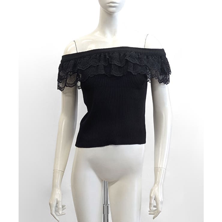 オフショルレースフリルトップス 2WAY フレンチスリーブ | Riff | 詳細画像44 