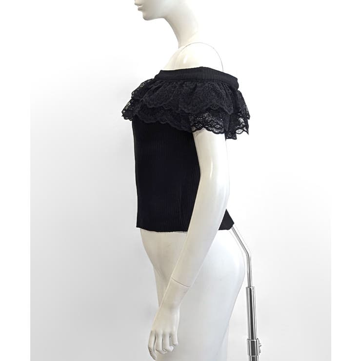 オフショルレースフリルトップス 2WAY フレンチスリーブ | Riff | 詳細画像45 