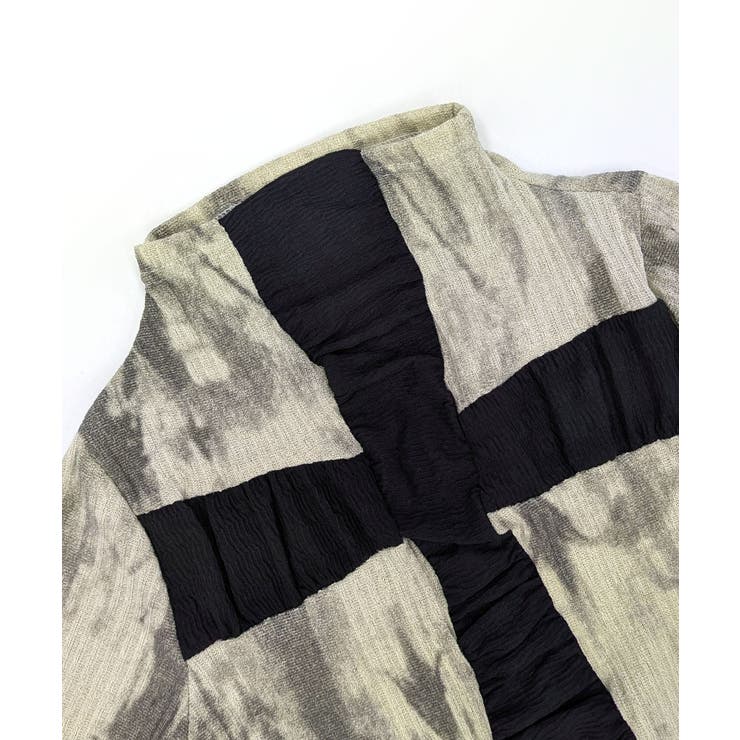 クロス切り替えロングTシャツ ロンT タイダイ | Riff | 詳細画像10 