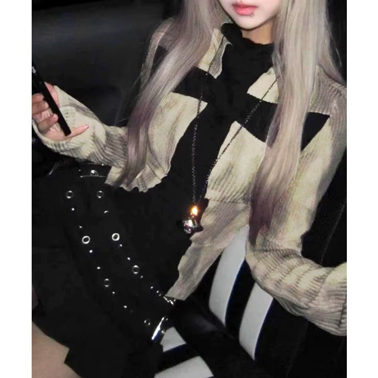 クロス切り替えロングTシャツ ロンT タイダイ | Riff | 詳細画像2 