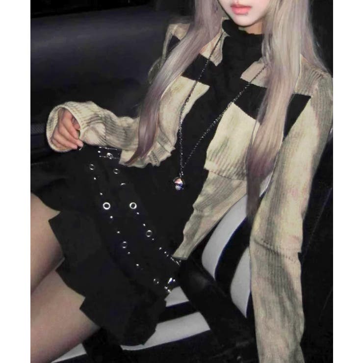 クロス切り替えロングTシャツ ロンT タイダイ | Riff | 詳細画像3 