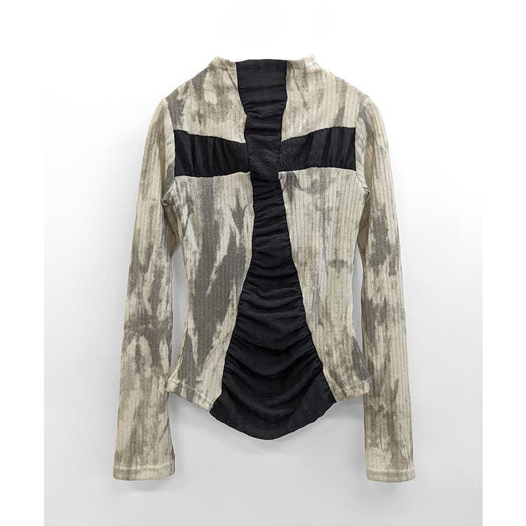 クロス切り替えロングTシャツ ロンT タイダイ | Riff | 詳細画像6 