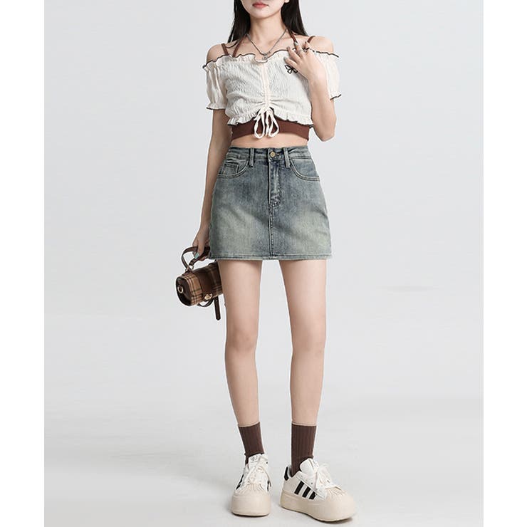 デニムミニスカート インナーパンツ付き スカパン | Riff | 詳細画像15 