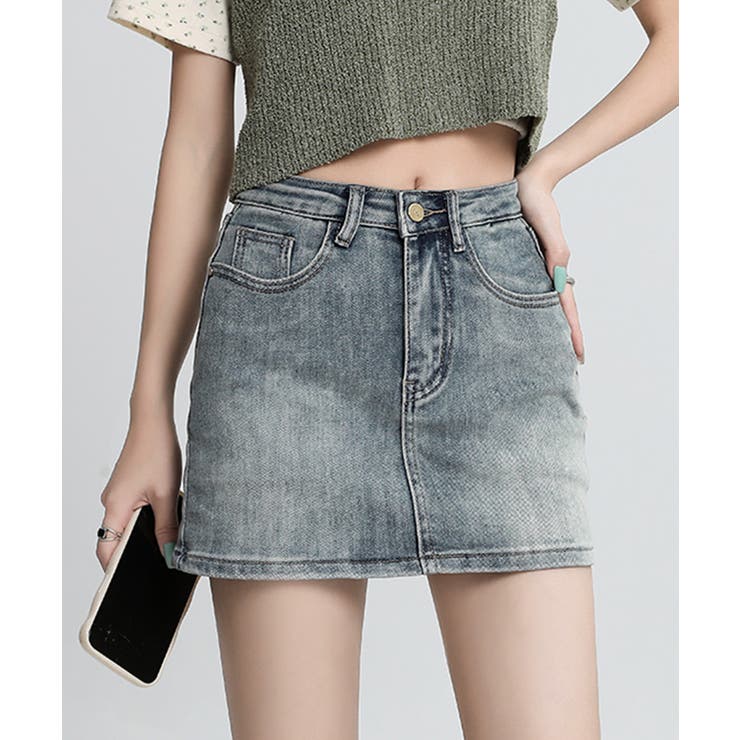 デニムミニスカート インナーパンツ付き スカパン | Riff | 詳細画像16 