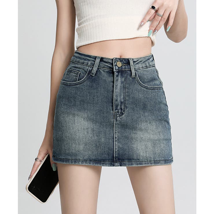 デニムミニスカート インナーパンツ付き スカパン | Riff | 詳細画像2 