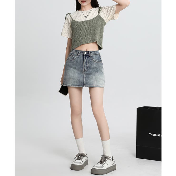 デニムミニスカート インナーパンツ付き スカパン | Riff | 詳細画像22 