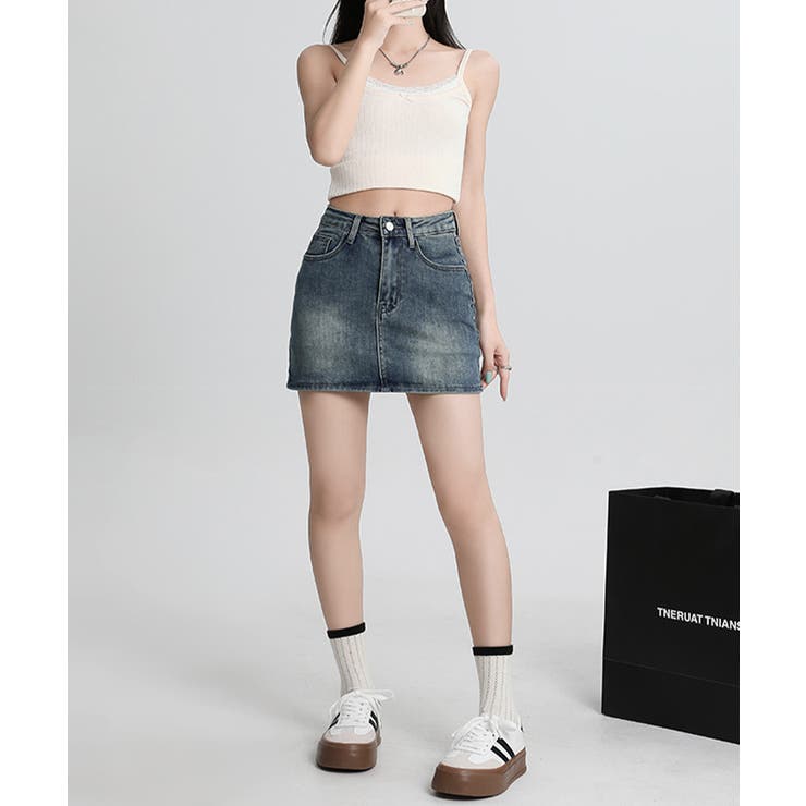 デニムミニスカート インナーパンツ付き スカパン | Riff | 詳細画像8 