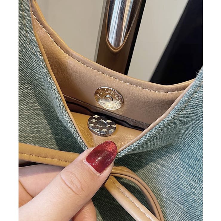 異素材切り替えトートバッグ リボン ハンドバッグ | Riff | 詳細画像16 