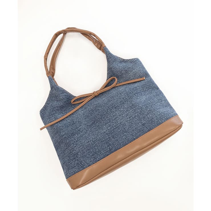 異素材切り替えトートバッグ リボン ハンドバッグ | Riff | 詳細画像24 