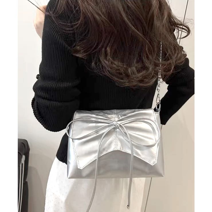 フロントリボンショルダーバッグ チェーンバッグ クラッチバッグ | Riff | 詳細画像15 
