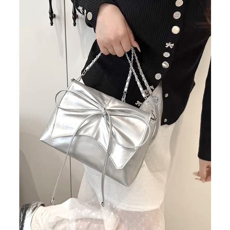 フロントリボンショルダーバッグ チェーンバッグ クラッチバッグ | Riff | 詳細画像16 