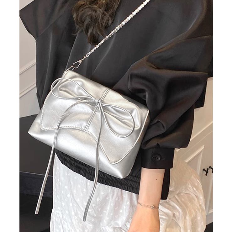 フロントリボンショルダーバッグ チェーンバッグ クラッチバッグ | Riff | 詳細画像17 