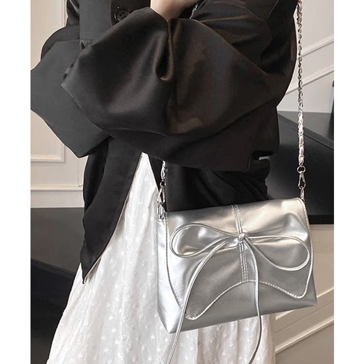 フロントリボンショルダーバッグ チェーンバッグ クラッチバッグ | Riff | 詳細画像18 