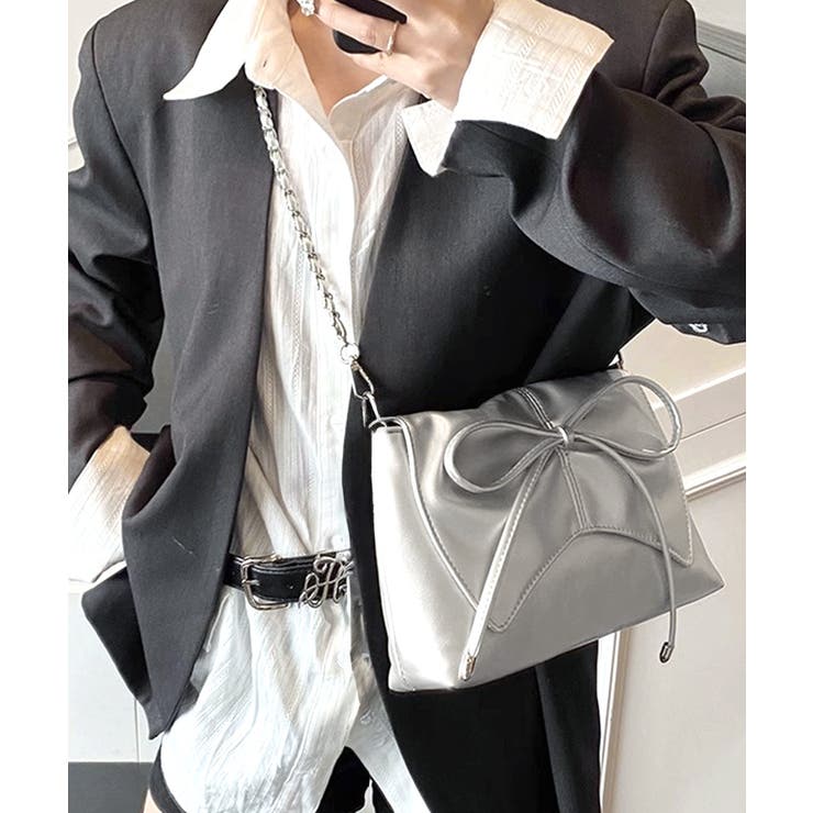 フロントリボンショルダーバッグ チェーンバッグ クラッチバッグ | Riff | 詳細画像19 