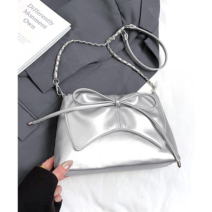 フロントリボンショルダーバッグ チェーンバッグ クラッチバッグ | Riff | 詳細画像20 