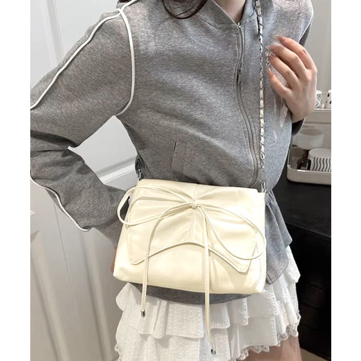 フロントリボンショルダーバッグ チェーンバッグ クラッチバッグ | Riff | 詳細画像23 