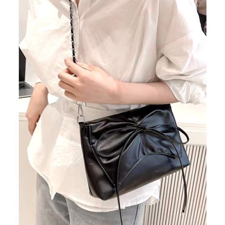 フロントリボンショルダーバッグ チェーンバッグ クラッチバッグ | Riff | 詳細画像5 