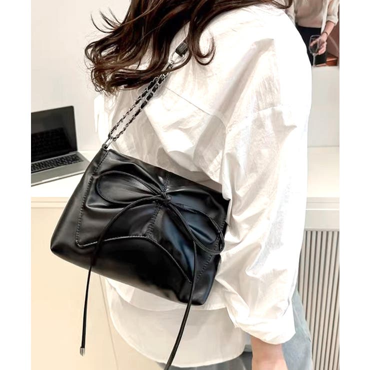 フロントリボンショルダーバッグ チェーンバッグ クラッチバッグ | Riff | 詳細画像6 