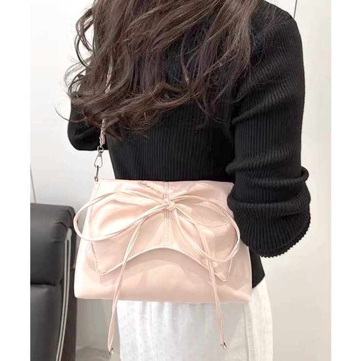 フロントリボンショルダーバッグ チェーンバッグ クラッチバッグ | Riff | 詳細画像9 