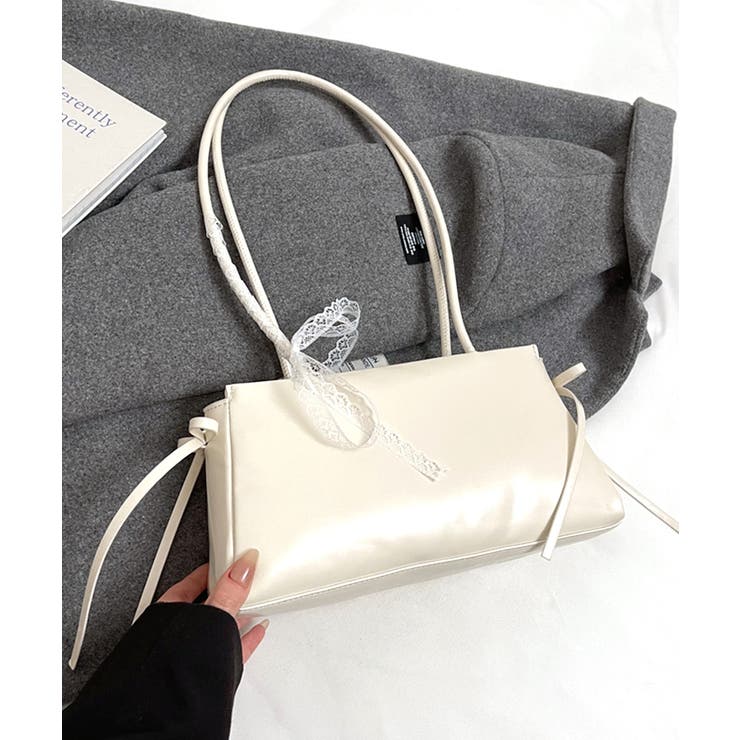 レースリボンショルダーバッグ トートバッグ ハンドバッグ | Riff | 詳細画像10 