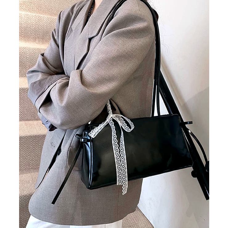 レースリボンショルダーバッグ トートバッグ ハンドバッグ | Riff | 詳細画像11 