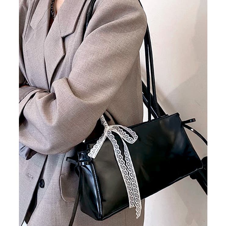 レースリボンショルダーバッグ トートバッグ ハンドバッグ | Riff | 詳細画像12 