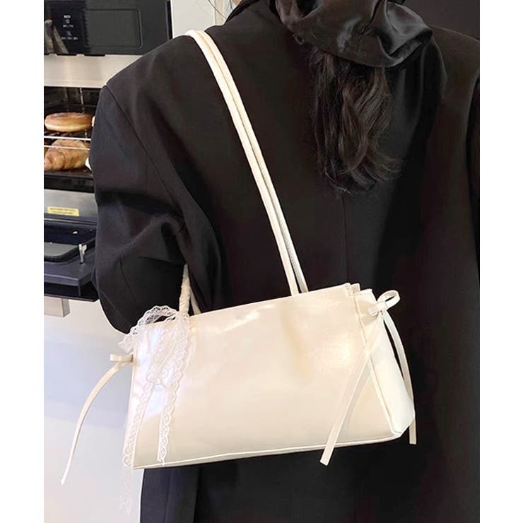レースリボンショルダーバッグ トートバッグ ハンドバッグ | Riff | 詳細画像2 