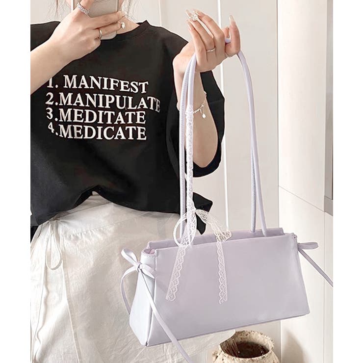 レースリボンショルダーバッグ トートバッグ ハンドバッグ | Riff | 詳細画像21 