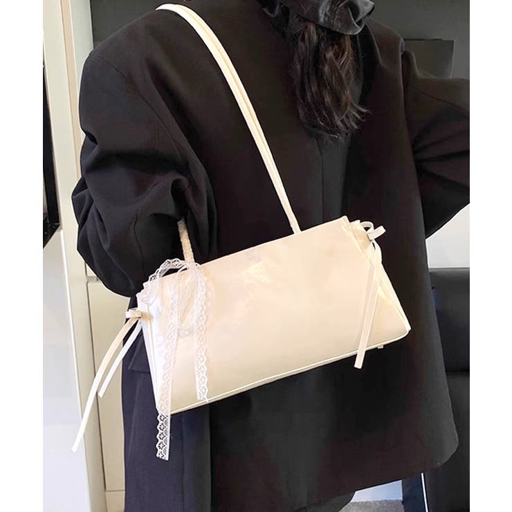 レースリボンショルダーバッグ トートバッグ ハンドバッグ | Riff | 詳細画像3 