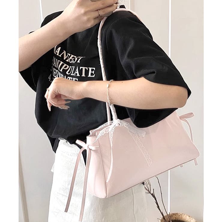 レースリボンショルダーバッグ トートバッグ ハンドバッグ | Riff | 詳細画像32 