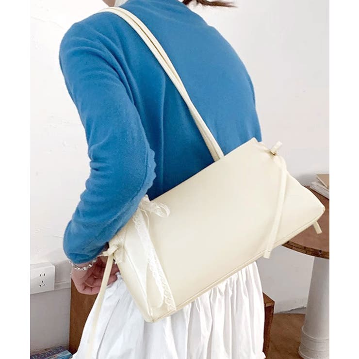 レースリボンショルダーバッグ トートバッグ ハンドバッグ | Riff | 詳細画像5 