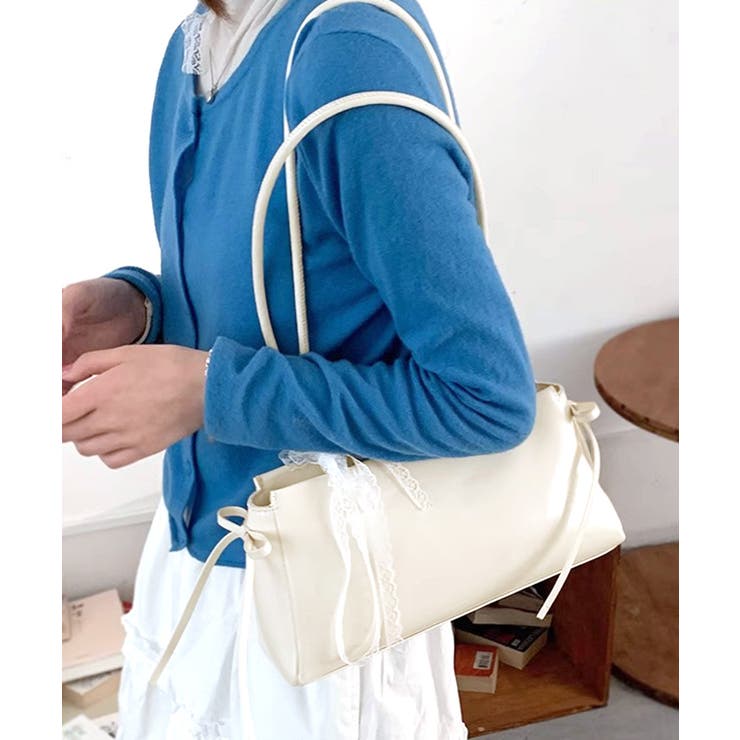 レースリボンショルダーバッグ トートバッグ ハンドバッグ | Riff | 詳細画像7 