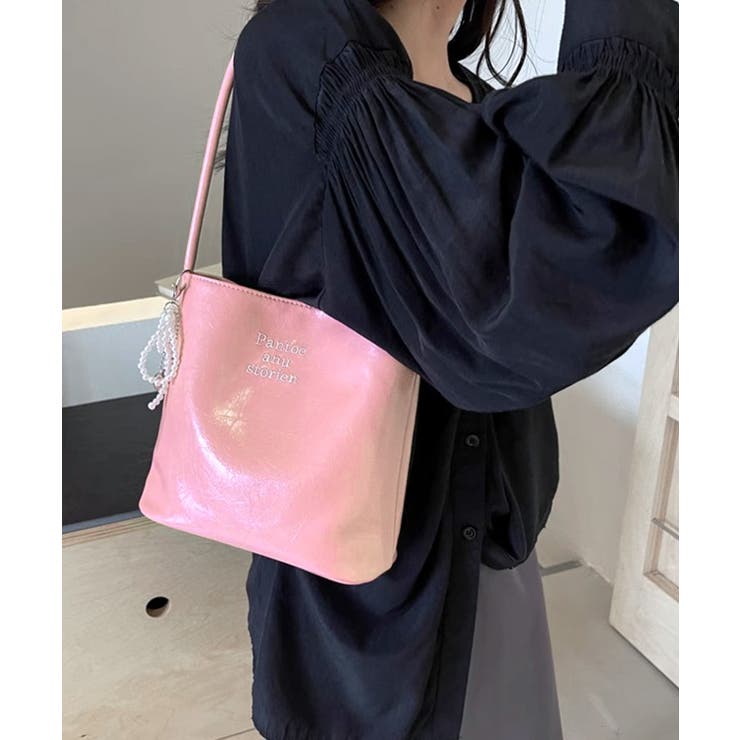 パールリボンチャーム付きショルダーバッグ トートバッグ ハンドバッグ | Riff | 詳細画像16 