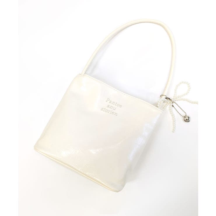 パールリボンチャーム付きショルダーバッグ トートバッグ ハンドバッグ | Riff | 詳細画像23 