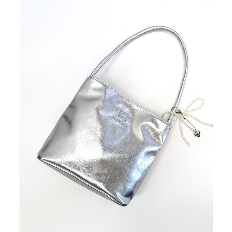 パールリボンチャーム付きショルダーバッグ トートバッグ ハンドバッグ | Riff | 詳細画像24 