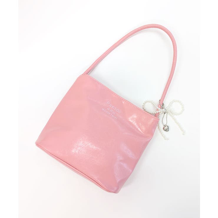 パールリボンチャーム付きショルダーバッグ トートバッグ ハンドバッグ | Riff | 詳細画像25 