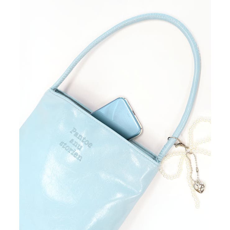 パールリボンチャーム付きショルダーバッグ トートバッグ ハンドバッグ | Riff | 詳細画像31 