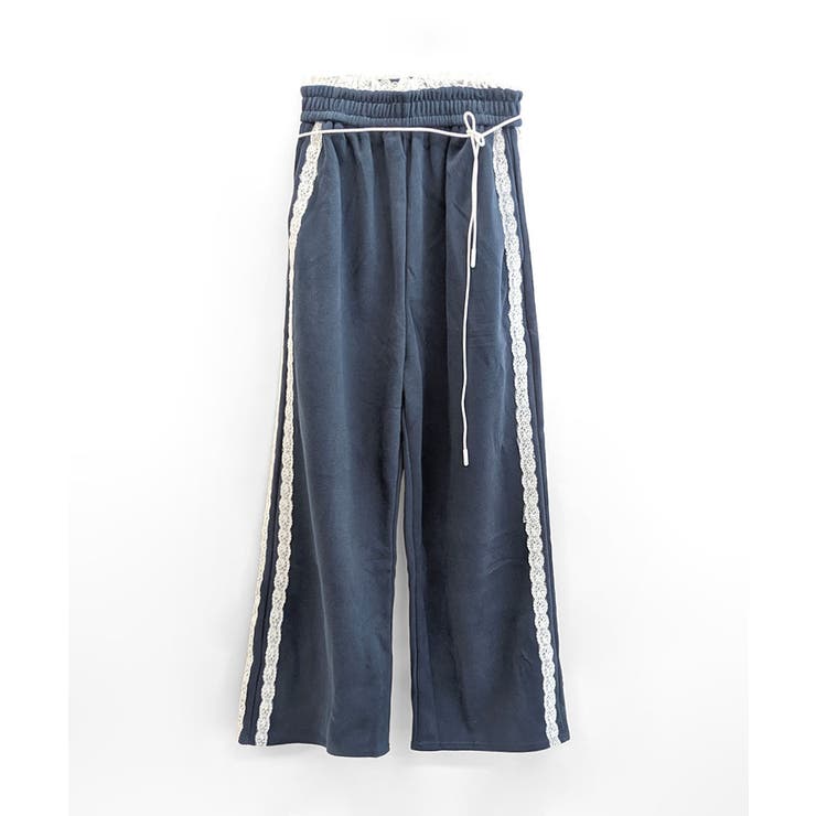 ウエストサイドレースワイドパンツ サイド刺繍 イージーパンツ | Riff | 詳細画像22 