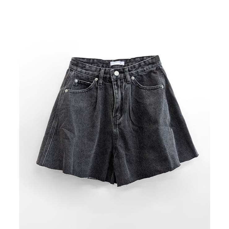 フレアデニムショートパンツ カットオフ 切りっぱなし | Riff | 詳細画像18 