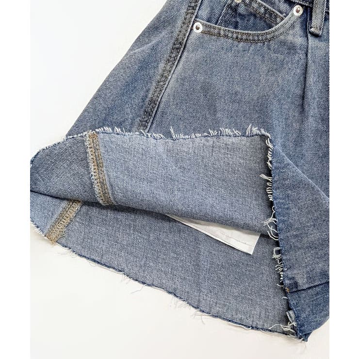 フレアデニムショートパンツ カットオフ 切りっぱなし | Riff | 詳細画像25 
