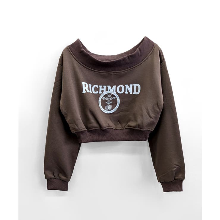 ロゴプリントオフショルトレーナー ショート丈 クロップド丈 | Riff | 詳細画像29 