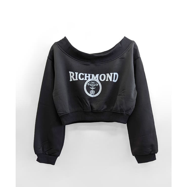 ロゴプリントオフショルトレーナー ショート丈 クロップド丈 | Riff | 詳細画像31 