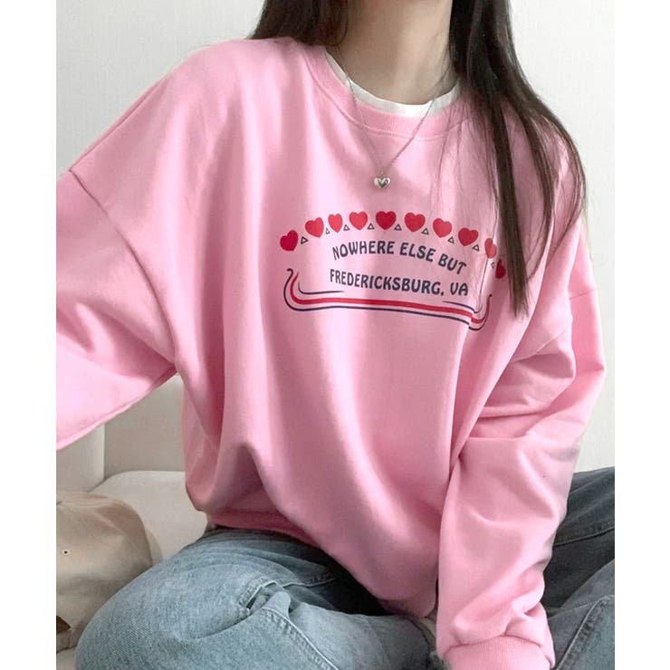 ハートプリントスウェット トレーナー オーバーサイズ | Riff | 詳細画像12 