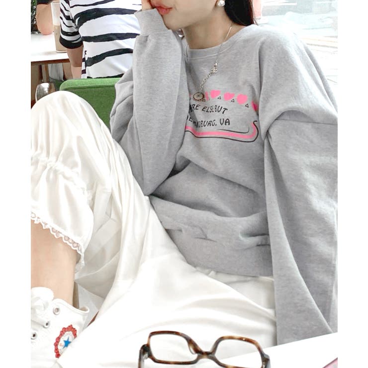 ハートプリントスウェット トレーナー オーバーサイズ | Riff | 詳細画像4 