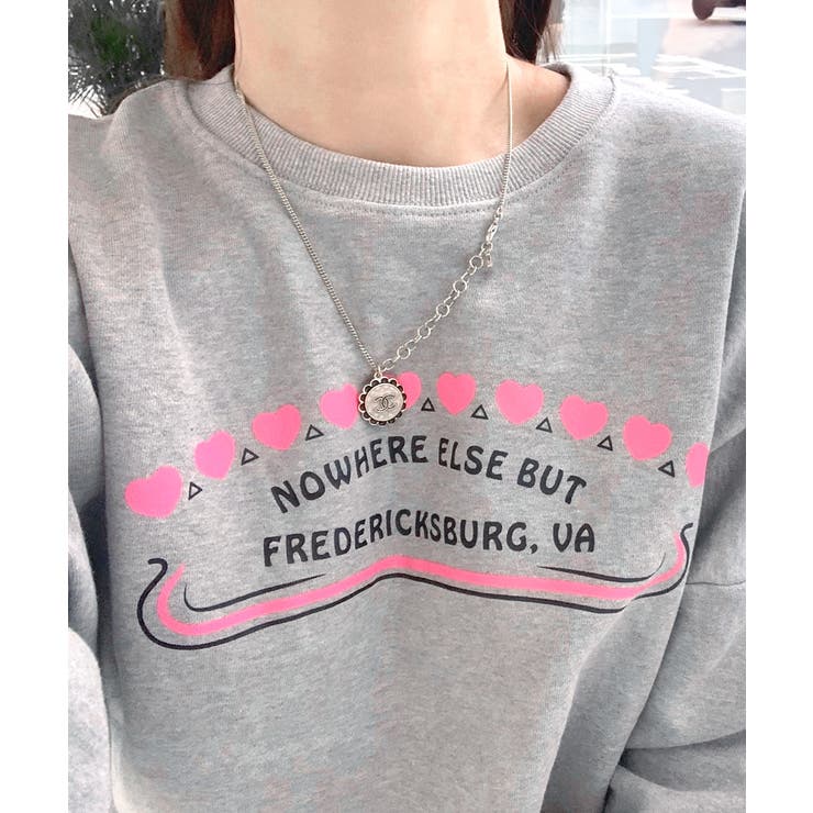 ハートプリントスウェット トレーナー オーバーサイズ | Riff | 詳細画像6 