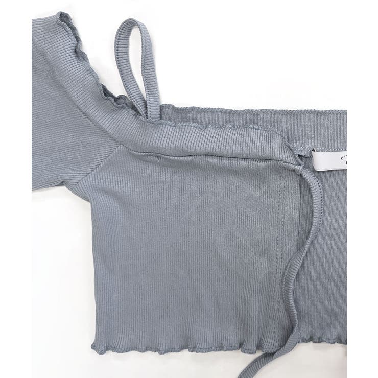 オフショルカーディガン ショート丈 リボン | Riff | 詳細画像29 